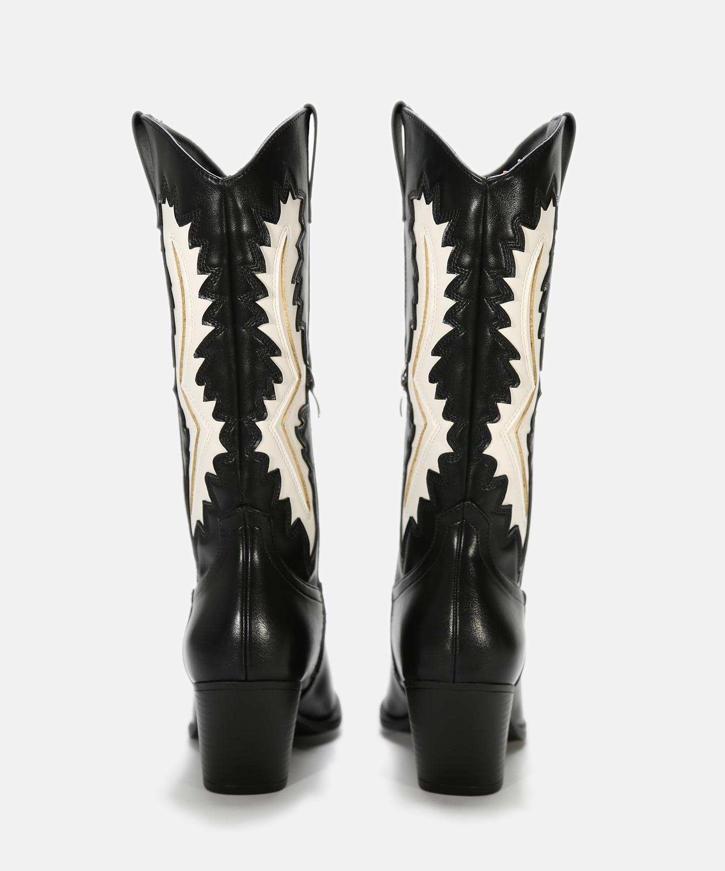 Botas cowboy com salto bicolor image number null